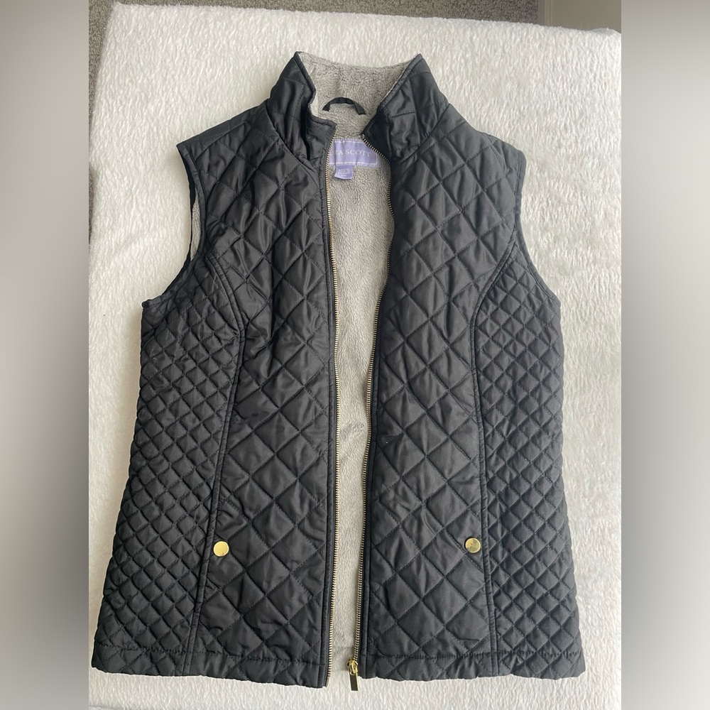Laura Scott Black Quilted Vest